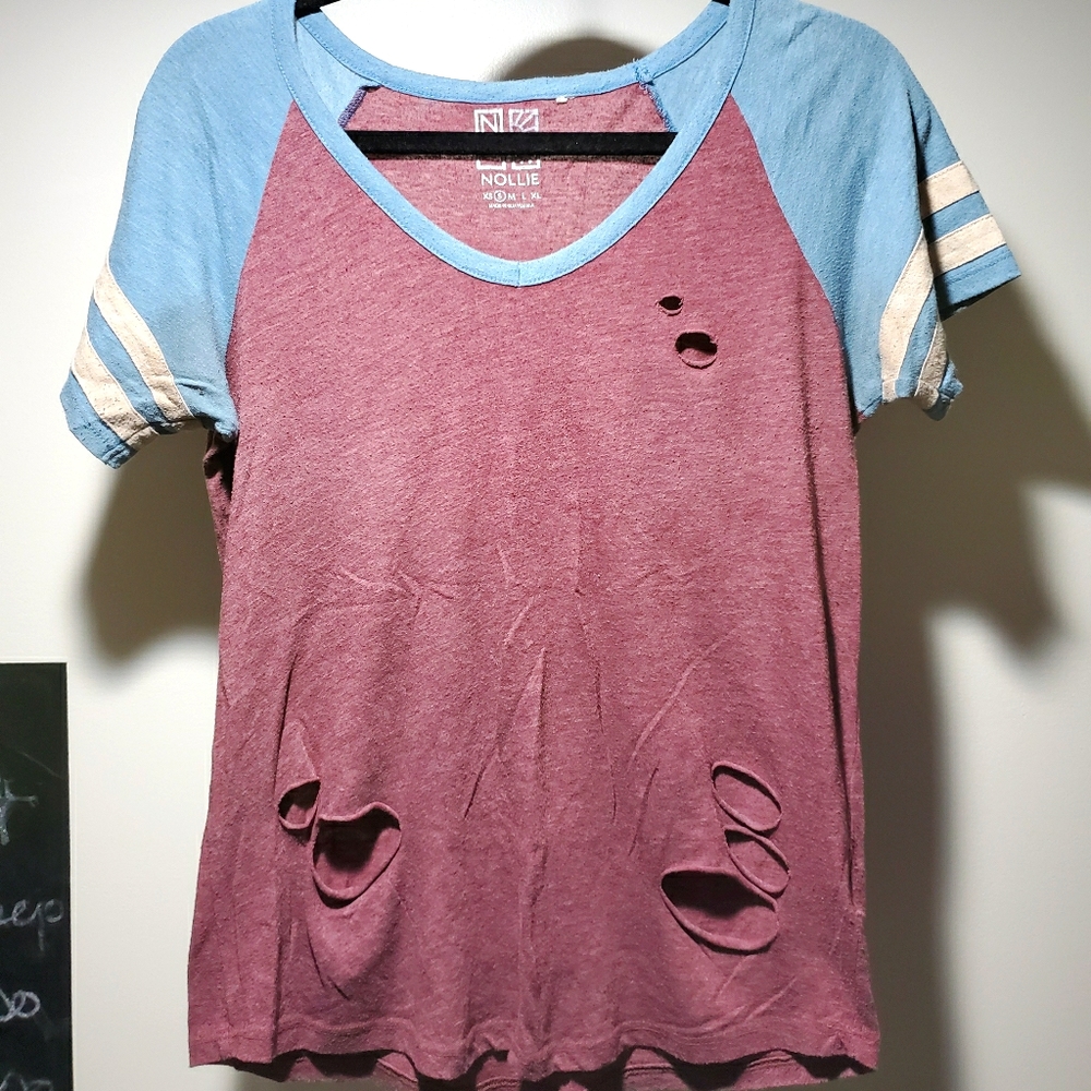 Pacsun Tee With Rips - Small